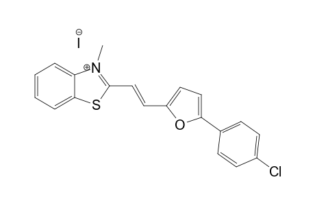 2-[(E)-2-[5-(4-CHLOROPHENYL)-FURAN-2-YL]-VINYL]-3-METHYL-1,3-BENZOTHIAZOLIUM-IODIDE