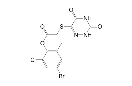 acetic acid, [(2,3,4,5-tetrahydro-3,5-dioxo-1,2,4-triazin-6-yl)thio]-, 4-bromo-2-chloro-6-methylphenyl ester