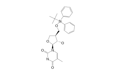 5-METHYL-1-((1R,2R,3R)-TETRAHYDRO-2-HYDROXY-3-((1,1-DIMETHYLETHYLDIPHENYL)-SILYLOXYMETHYL)1-FURANYL)-2,4(1H,3H)-PYRIMIDINEDIONE