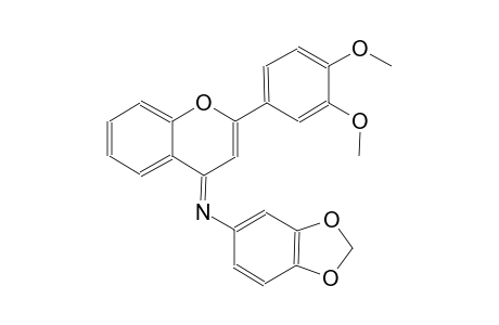 N-[(4E)-2-(3,4-dimethoxyphenyl)-4H-chromen-4-ylidene]-1,3-benzodioxol-5-amine