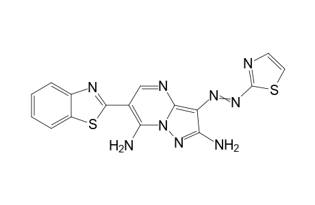 6-(1,3-Benzothiazol-2-yl)-3-(thiazol-2-yldiazenyl)pyrazolo[1,5-a]pyrimidine-2,7-diamine