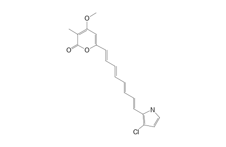 (1'E,3'E,5'E,7'E)-AUXARCONJUGATIN-A;(1'E,3'E,5'E,7'E)-6-(8-(3-CHLORO-1H-PYRROL-2-YL)-1,3,5,7-OCTATETRAENYL)-4-METHOXY-3-METHYL-2H-PYRAN-2-ONE