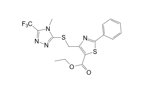 4-{{[4-methyl-5-(trifluoromethyl)-4H-1,2,4-triazol-3-yl]thio}methyl}-2-phenyl-5-thiazolecarboxylic acid, ethyl ester