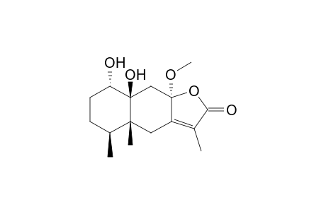 (4aR,5S,8S,8aS,9aR)-4a,5,6,7,8,8a,9,9a-Octahydro-8,8a-dihydroxy-9a-methoxy-3,4a,5-trimethylnaphtho[2,3-b]furan-2(4H)-one