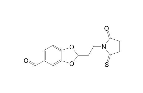 1-[2-(6-formyl-1,3-benzodioxol-yl)ethyl]-5-thioxo-2-pyrrolidinone