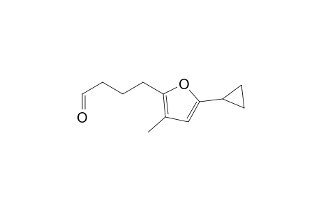 4-(5-Cyclopropyl-3-methylfuran-2-yl)butanal