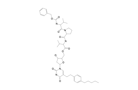 5'-O-[N-(BENZYLOXYCARBONYL)-VALYLPROLYLVALYL]-2'-DEOXY-5-[2-(PARA-PENTYLPHENYL)-ETHYL]-URIDINE