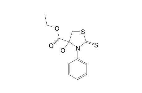 Ethyl 3-phenyl-4-hydroxy-2-thioxo-1,3-thiazolane-4-carboxylate