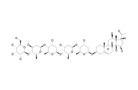 15-BETA-HYDROXYLINEOLON-3-O-BETA-D-[ALLOPYRANOSYL-(1->4)-OLEANDROPYRANOSYL-(1->4)-DIGITOXOPYRANOSYL-(1->4)-DIGITOXOPYRANOSYL-(1->4)-DIGITOXOPYRAN