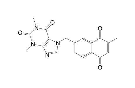 1,3-DIMETHYL-7-[(7-METHYL-5,8-DIOXO-5,8-DIHYDRO-NAPHTHALEN-2-YL)-METHYL]-3,7-DIHYDRO-1H-PURINE-2,6-DIONE