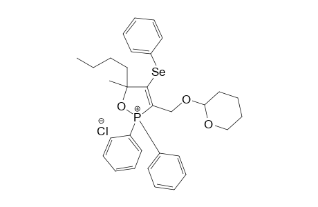 5-BUTYL-5-METHYL-2,2-DIPHENYL-4-PHENYLSELENENYL-3-[(TETRAHYDRO-2H-PYRAN-2-YL-OXY)-METHYL]-2,5-DIHYDRO-1,2-OXAPHOSPHOL-2-IUM-CHLORIDE