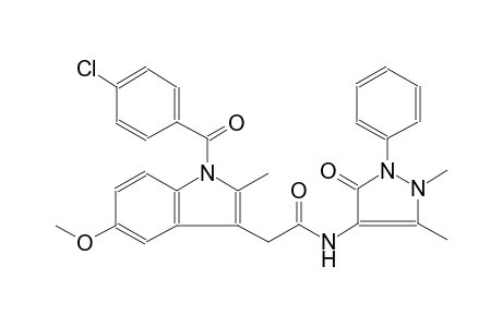 1H-indole-3-acetamide, 1-(4-chlorobenzoyl)-N-(2,3-dihydro-1,5-dimethyl-3-oxo-2-phenyl-1H-pyrazol-4-yl)-5-methoxy-2-methyl-