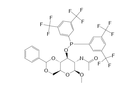 #14B;METHYL-2-ACETAMIDO-4,6-O-BENZYLIDENE-3-O-[BIS-(ALPHA,ALPHA,ALPHA,ALPHA',ALPHA',ALPHA'-HEXAFLUORO-3,5-XYLYL)-PHOSPHINO]-2-DEOXY-BETA-D-GLUCOPYRANOSIDE