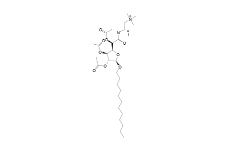 DODECYL-2,3,5-TRI-O-ACETYL-N-[2-(TRIMETHYLAMMONIO)-ETHYL]-BETA-D-GLUCOFURANOSIDURONAMIDE-IODIDE