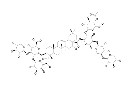 RUBICUNOSIDE-C;3-O-BETA-[GALACTOPYRANOSYL-(1->2)-[XYLOPYRANOSYL-(1->3)]-GLUCURONOPYRANOSYL]-QUILLAIC-ACID-28-O-[XYLOPYRANOSYL-(1->4)-RHAMNOPYRANO