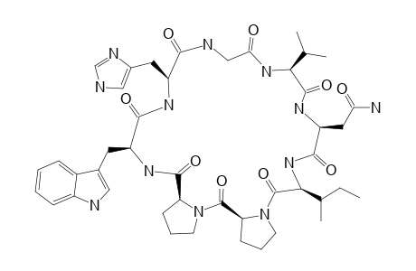 TUNICYCLIN_D;CYCLO-(L-PRO-(A)-L-PRO-(B)-L-TRP-L-HIS-GLY-L-VAL-L-ASN-L-ILE)