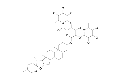 (25-S)-SPIROSTAN-5-ENE-3-BETA-OL-3-O-ALPHA-L-RHAMNOPYRANOSYL-(1,2)-[ALPHA-L-RHAMNOPYRANOSYL-(1,4)]-BETA-D-GLUCOPYRANOSIDE