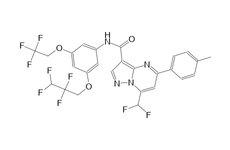 7-(difluoromethyl)-5-(4-methylphenyl)-N-[3-(2,2,3,3-tetrafluoropropoxy)-5-(2,2,2-trifluoroethoxy)phenyl]pyrazolo[1,5-a]pyrimidine-3-carboxamide