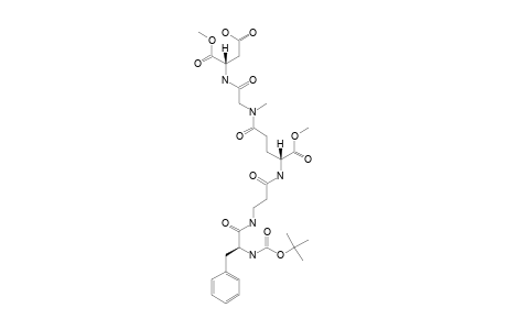 (2S)-N-(TERT.-BUTOXYCARBONYL)-PHENYLALANYL-BETA-ALANYL-[ALPHA-METHYL-(2R)-GLUTAMYL]-GAMMA-SARCOSYL-[ALPHA-METHYL-(2R)-ASPARTATE]-DIESTER;ROTAMER-#1