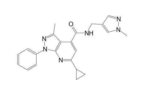 6-cyclopropyl-3-methyl-N-[(1-methyl-1H-pyrazol-4-yl)methyl]-1-phenyl-1H-pyrazolo[3,4-b]pyridine-4-carboxamide