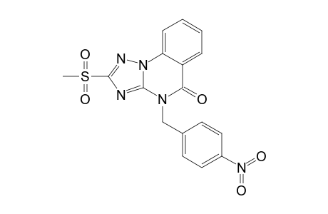 4-(PARA-NITROBENZYL)-2-METHYLSULFONYL-[1,2,4]-TRIAZOLO-[1,5-A]-QUINAZOLIN-5-ONE