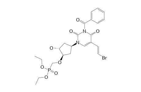 1-[(1'-BETA,3'-ALPHA,4'-BETA)-4'-(DIETHYLPHOSPHONO)-METHOXY-3'-HYDROXYCYCLOPENTYL]-3-N-BENZOYL-5-(2-BROMOVINYL)-URACIL