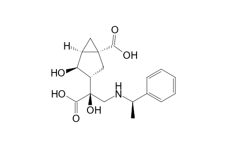 (1R,3S,4S,5S,1'S)-(+)-4-Hydroxy-3-(1'-carboxy-1'-hydroxy-1'-[(R)-.alpha.-methylbenzylaminomethyl]methyl)bicyclo[3.1.0]hexane-1-carboxylic acid