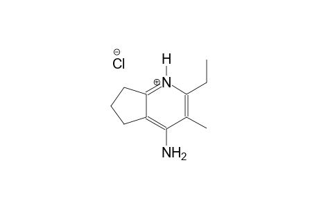 5H-cyclopenta[b]pyridinium, 4-amino-2-ethyl-6,7-dihydro-3-methyl-, chloride