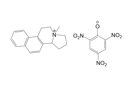 1,2,3,3a,10,11-HEXAHYDRO-12-METHYLNAPHTHO[1,2-g]INDOLIZINIUM PICRATE