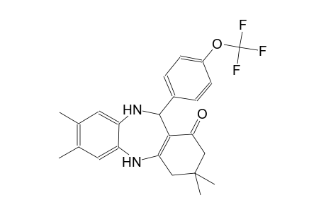 1H-dibenzo[b,e][1,4]diazepin-1-one, 2,3,4,5,10,11-hexahydro-3,3,7,8-tetramethyl-11-[4-(trifluoromethoxy)phenyl]-