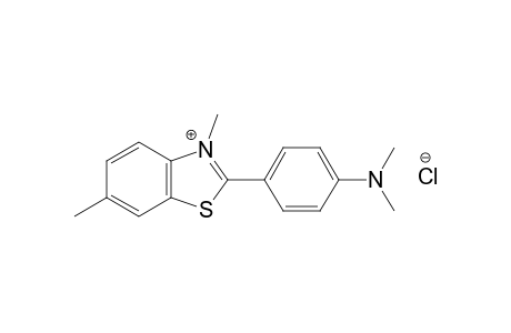 3,6-dimethyl-2-[p-(dimethylamino)phenyl]benzpthiazolium chloride