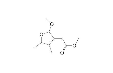 3-Furanacetic acid, tetrahydro-2-methoxy-4,5-dimethyl-, methyl ester