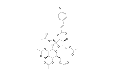 1,6,2',4',6'-O-PENTAACETYL-3-O-TRANS-PARA-COUMAROYLSUCROSE