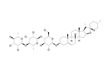 BORASSOSIDE-A;YAMOGENIN-3-O-ALPHA-L-RHAMNOPYRANOSYL-(1->4)-ALPHA-L-RHAMNOPYRANOSYL-(1->4)-BETA-D-GLUCOPYRANOSIDE