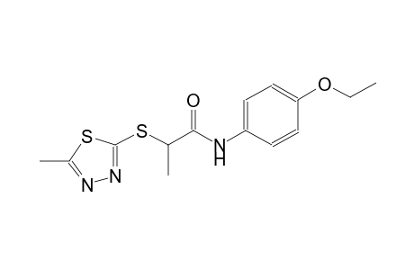 N-(4-ethoxyphenyl)-2-[(5-methyl-1,3,4-thiadiazol-2-yl)sulfanyl]propanamide