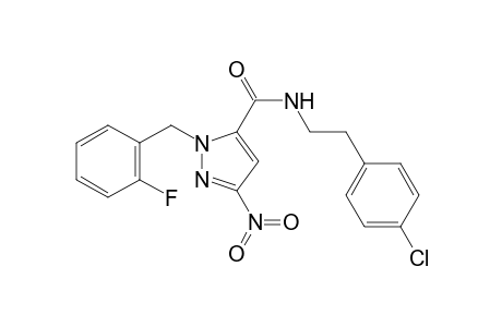 1H-Pyrazole-5-carboxamide, N-[2-(4-chlorophenyl)ethyl]-1-[(2-fluorophenyl)methyl]-3-nitro-