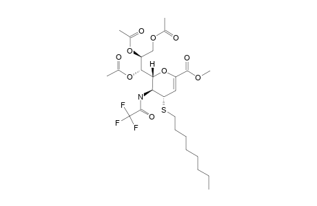 METHYL-7,8,9-TRI-O-ACETYL-2,6-ANHYDRO-3,5-DIDEOXY-4-S-OCTYL-4-THIO-5-[(TRIFLUOROACETYL)-AMINO]-D-GLYCERO-D-GALACTO-NON-2-ENONATE