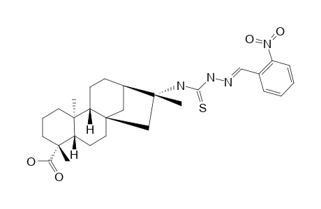 N1-(E)-(2-NITROPHENYL)-N4-(ENT-KAUREN-16-BETA-METHYL-19-OIC-ACID)-THIOSEMICARBAZONE