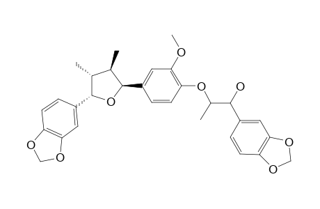 #1;SAUCERNEOL_F;THREO-1-(BENZO-[D]-[1.3]-DIOXOL-5-YL)-2-[4-[(2-ALPHA,3-ALPHA,4-BETA,5-BETA)-5-(BENZO-[D]-[1.3]-DIOXOL-5-YL)-3,4-DIMETHYLTETRAHYDROFURAN-2-YL]