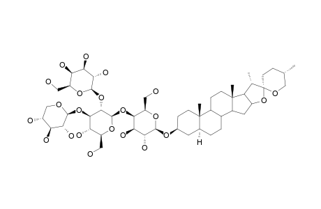 (22-S,25-S)-5-ALPHA-SPRIOSTAN-3-BETA-OL_3-O-[O-BETA-D-GALACTOPYRANOSYL-(1->2)-O-[BETA-D-XYLOPYRANOSYL-(1->3)]-O-BETA-D-GLUCOPYRANOSYL-(1->4)-BETA