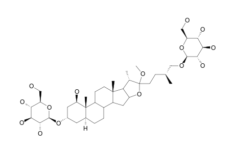 26-O-BETA-D-GLUCOPYRANOSYL-22-O-METHYL-(25S)-5-ALPHA-FUROSTANE-1-BETA,3-ALPHA,22-XI,26-TETROL-3-O-BETA-D-GLUCOPYRANOSIDE