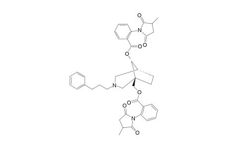 #42;(1R*,5S*,8S*)-8-(2-[3-METHYL-2,5-DIOXOPYRROLIDIN-1-YL]-BENZOYL)-3-(3-PHENYLPROPYL)-3-AZABICYCLO-[3.2.1]-OCT-1-YLMETHYL-2-(3-METHYL-2,5-DIOXOPYRROLIDIN-1-YL