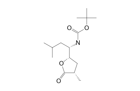 (3S,5S,1'S)-5-[1-(TERT.-BUTYLOXYCARBONYLAMINO)-3-METHYLBUTYL]-3-METHYLTETRAHYDROFURAN-2-ONE