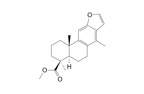 BENTHAMININ-1;4,7,11B-TRIMETHYL-1,2,3,4,4A,5,6,11B-OCTAHYDRO-10-OXA-CYCLOPEN-[B]-PHENANTHRENE-4-CARBOXYLIC-ACID-METHYESTER