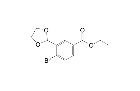 4-Bromo-3-(1,3-dioxolan-2-yl)benzoic acid ethyl ester