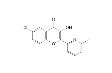 6-CHLORO-3-HYDROXY-2-(6-METHYL-2-PYRIDYL)CHROMONE