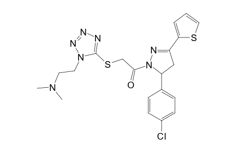 1-[(1-(2-(DIMETHYLAMINO)-ETHYL)-1H-TETRAZOL-5-YL)-THIOACETYL]-3-(2-THIENYL)-5-(4-CHLOROPHENYL)-2-PYRAZOLINE