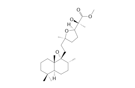 #13B;(3'R,6'S)-METHYL-2-HYDROXY-2-[5-[2-(9,10-(TRANS)-1-HYDROXY-2-ALPHA,5,5,9-BETA-TETRAMETHYLDECAHYDRO-NAPHTHALEN-1-YL)-ETHYL]-5-METHYLTETRAHYDROFURAN-2-YL]-P