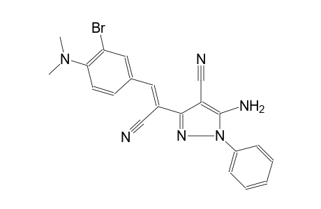 5-amino-3-{(Z)-2-[3-bromo-4-(dimethylamino)phenyl]-1-cyanoethenyl}-1-phenyl-1H-pyrazole-4-carbonitrile