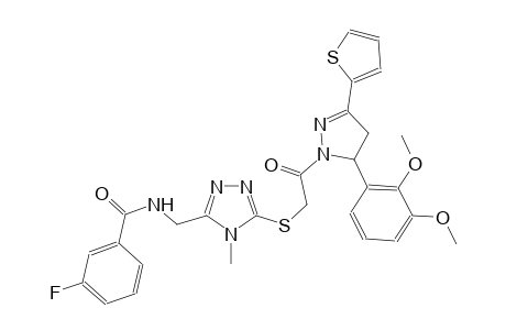 benzamide, N-[[5-[[2-[5-(2,3-dimethoxyphenyl)-4,5-dihydro-3-(2-thienyl)-1H-pyrazol-1-yl]-2-oxoethyl]thio]-4-methyl-4H-1,2,4-triazol-3-yl]methyl]-3-fluoro-